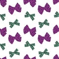 Seamless pattern bows animals spots vector illustration